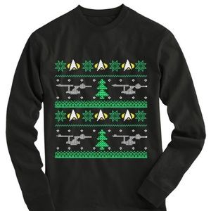 Gnarly Tees Star Trek Ugly Christmas Sweater